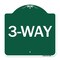 Signmission Designer Series Sign-3-Way, Green & White Aluminum Architectural Sign, 18" x 18", GW-1818-24408 A-DES-GW-1818-24408 - alternate 1